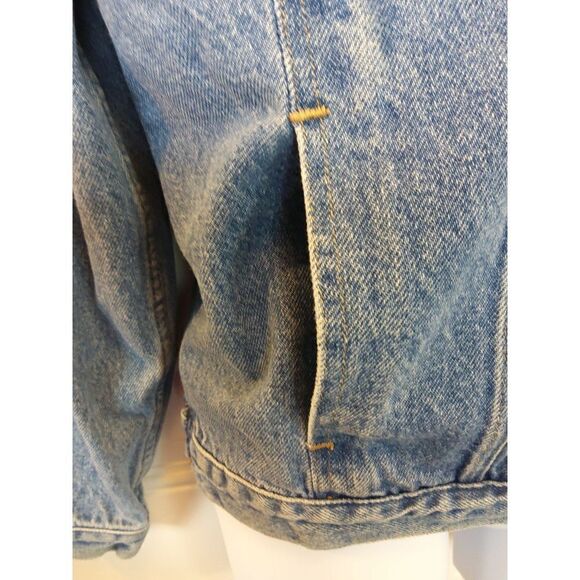 EST 1976 men's blue button front jean jacket with four front pockets - Picture 11 of 12
